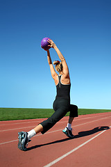 Image showing Exercising woman