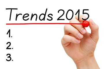 Image showing Trends 2015 List Concept