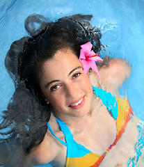 Image showing Girl in a pool