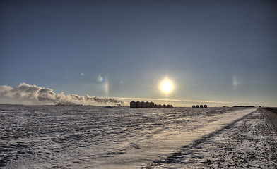 Image showing Sundogs in Winter