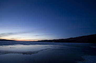 Image showing Sunset Evening on Canadian Lake