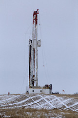 Image showing Drilling Rig in Winter