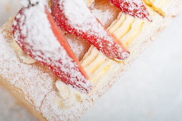 Image showing napoleon strawberry cake dessert 