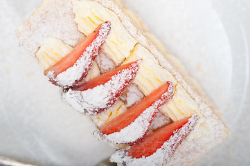 Image showing napoleon strawberry cake dessert 