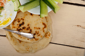 Image showing Arab middle east goat yogurt and cucumber salad 