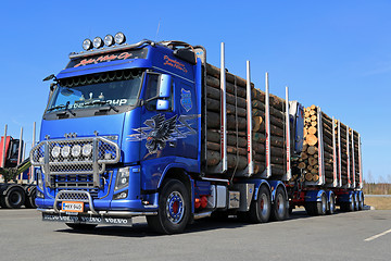 Image showing Volvo FH16 700 Logging Truck on a Yard