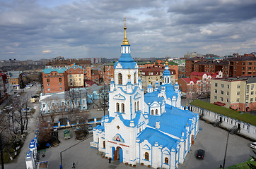 Image showing Aerial view on Znamensky Cathedral. Tyumen. Russia