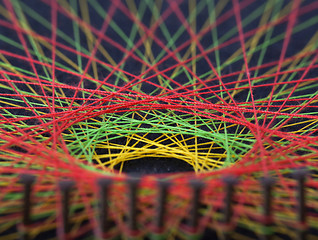 Image showing Display of colorful threads