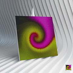 Image showing Business card. Abstract mosaic background. 