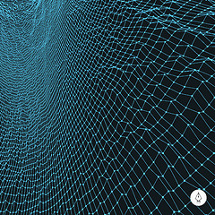 Image showing Network abstract background. 3d technology vector illustration. 