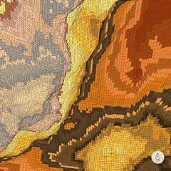 Image showing Abstract landscape background. Mosaic. 