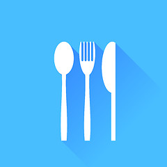 Image showing Knife Fork and Spoon