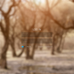 Image showing Vector blurred forest background.