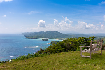 Image showing Caribbean beach on the northern coast of Jamaica, near Dunn\'s River Falls and town Ocho Rios.