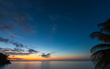 Image showing beautiful sunset at the beach