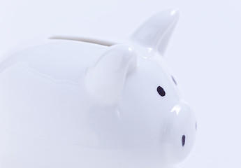 Image showing White piggy bank