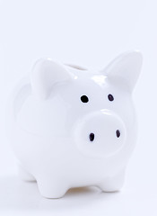 Image showing White piggy bank