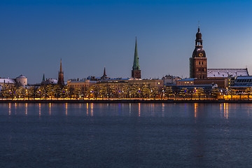 Image showing Riga Old Town skyline