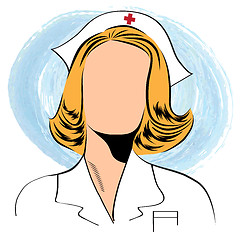 Image showing Beautiful friendly and confident nurse 