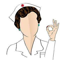 Image showing Beautiful friendly and confident nurse 