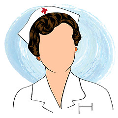 Image showing Beautiful friendly and confident nurse 