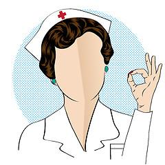 Image showing Beautiful friendly and confident nurse 