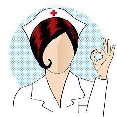 Image showing Beautiful friendly and confident nurse 