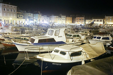 Image showing Moored boats in Rovinj