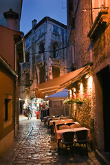 Image showing Empty restaurant in Rovinj