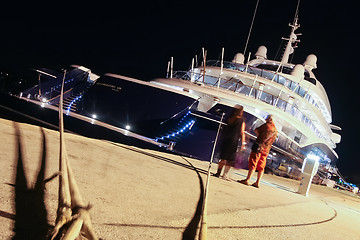 Image showing Moored yacht in Rovinj