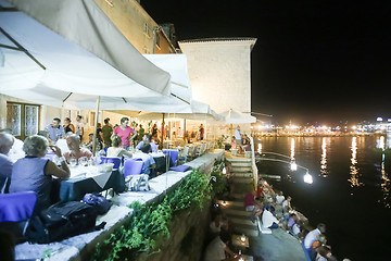 Image showing Restaurant by sea in Rovinj