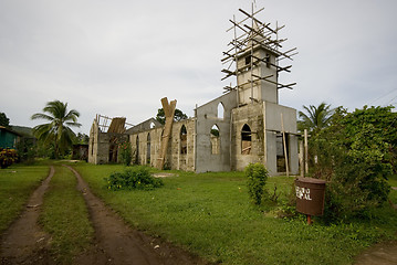 Image showing caribbean church being built