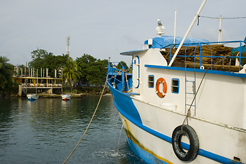 Image showing lobster trawler boat caribbean nicaragua