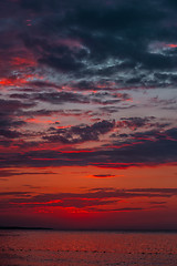 Image showing beautiful sunset at the beach