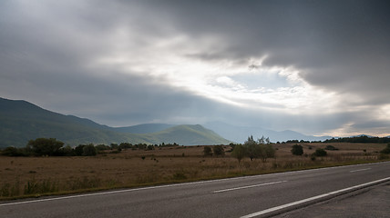 Image showing beautiful road along sea in Croatia