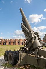 Image showing Old weapons - anti-aircraft guns, after war in Croatia