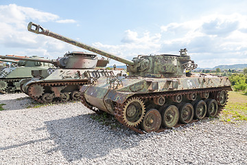 Image showing Old abandoned tank, after war in Croatia