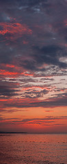 Image showing beautiful sunset at the beach