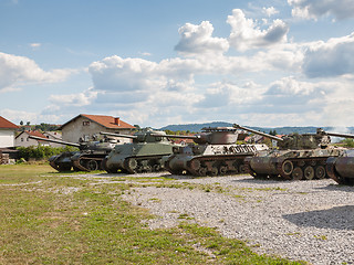 Image showing Old abandoned tanks, after war in Croatia