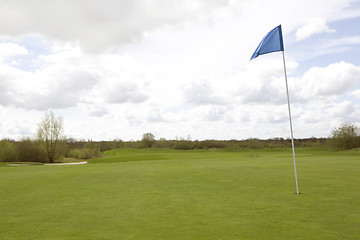 Image showing Golf course flag