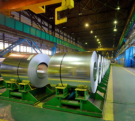 Image showing rolls of steel sheet 