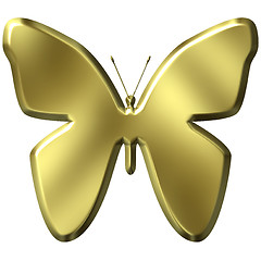 Image showing 3D Golden Butterfly