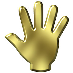 Image showing 3D Golden Hand