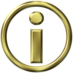 Image showing 3D Golden Information Symbol