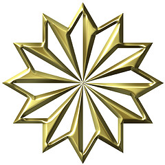 Image showing 3D Golden Ornament