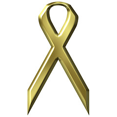 Image showing 3D Golden Ribbon