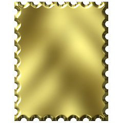 Image showing 3D Golden Stamp