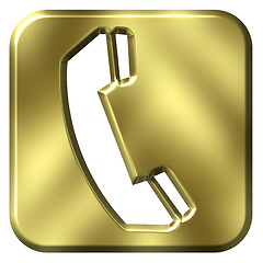 Image showing 3D Golden Telephone Sign