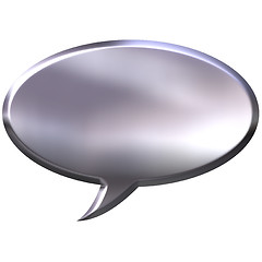 Image showing 3D Silver Speech Bubble