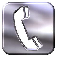 Image showing 3D Silver Telephone Sign